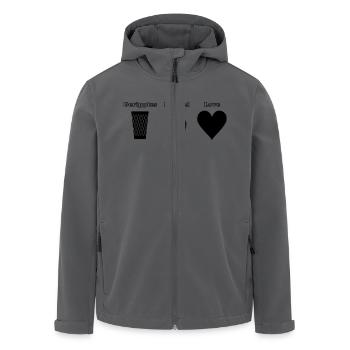 Geripptes Bembel Love - Recycelte Männer Softshell-Jacke von Stanley/Stella - Anthrazit - Vorne - AI Model Male 185 light (185cm)