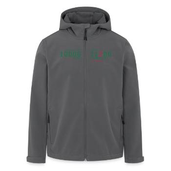 binary nightmare - Recycelte Männer Softshell-Jacke von Stanley/Stella - Anthrazit - Vorne - AI Model Male 185 light (185cm)