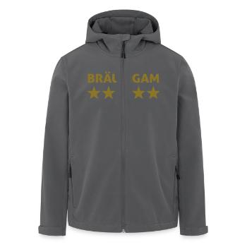 bräutigam - Recycelte Männer Softshell-Jacke von Stanley/Stella - Anthrazit - Vorne - AI Model Male 185 light (185cm)