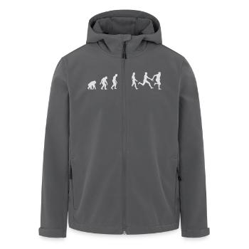 Die Evolution der Leichtathletik - Recycelte Männer Softshell-Jacke von Stanley/Stella - Anthrazit - Vorne - AI Model Male 185 light (185cm)