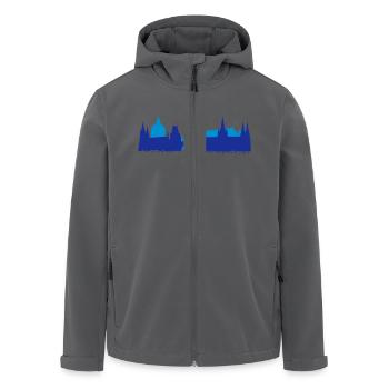Prag Skyline - Recycelte Männer Softshell-Jacke von Stanley/Stella - Anthrazit - Vorne - AI Model Male 185 light (185cm)