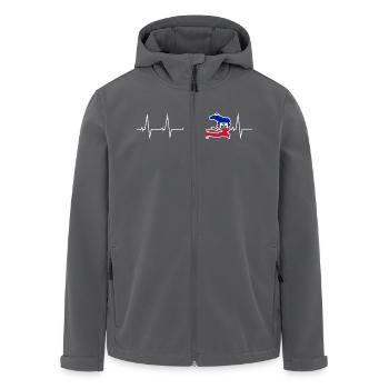 Ich liebe Haiti - Herzschlag - Recycelte Männer Softshell-Jacke von Stanley/Stella - Anthrazit - Vorne - AI Model Male 185 light (185cm)