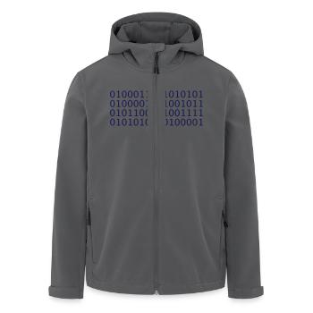 Binärcode (FUCK YOU!) - Recycelte Männer Softshell-Jacke von Stanley/Stella - Anthrazit - Vorne - AI Model Male 185 light (185cm)