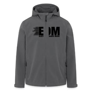 ELECTRO,DUBSTEP,EDM,MUSIC,DANCE,ELECTRONIC,MINIMAL - Recycelte Männer Softshell-Jacke von Stanley/Stella - Anthrazit - Vorne - AI Model Male 185 light (185cm)