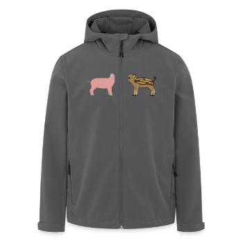 frischling_und_ferkel - Recycelte Männer Softshell-Jacke von Stanley/Stella - Anthrazit - Vorne - AI Model Male 185 light (185cm)