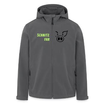 Landwirtschaft Schnitzel Farmer Bauer - Recycelte Männer Softshell-Jacke von Stanley/Stella - Anthrazit - Vorne - AI Model Male 185 light (185cm)