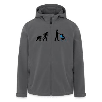 evolution_kinderkarre_032014_mann_b_2c - Recycelte Männer Softshell-Jacke von Stanley/Stella - Anthrazit - Vorne - AI Model Male 185 light (185cm)