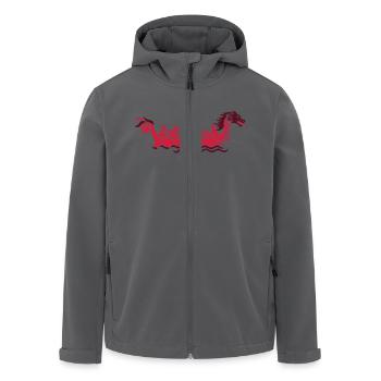 Drachenboot - Recycelte Männer Softshell-Jacke von Stanley/Stella - Anthrazit - Vorne - AI Model Male 185 light (185cm)