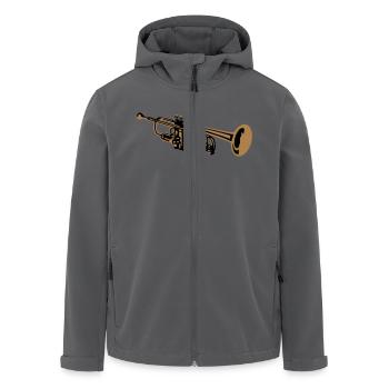 Trompete - Recycelte Männer Softshell-Jacke von Stanley/Stella - Anthrazit - Vorne - AI Model Male 185 light (185cm)