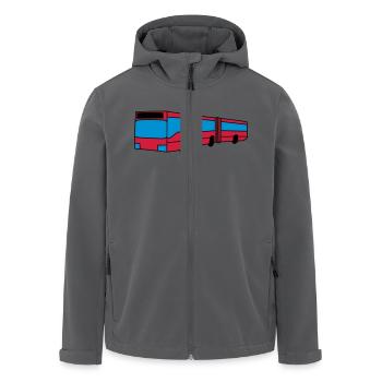 Bus - Recycelte Männer Softshell-Jacke von Stanley/Stella - Anthrazit - Vorne - AI Model Male 185 light (185cm)