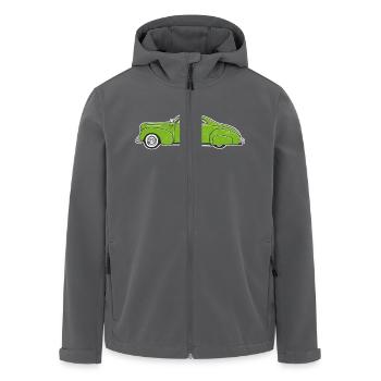 Hot Rod Custom Car grün, Design von Mondwinkel - Recycelte Männer Softshell-Jacke von Stanley/Stella - Anthrazit - Vorne - AI Model Male 185 light (185cm)