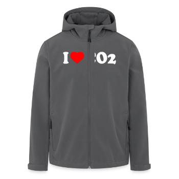 I love co2 - Recycelte Männer Softshell-Jacke von Stanley/Stella - Anthrazit - Vorne - AI Model Male 185 light (185cm)