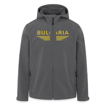Bulgarien Design – Liebe zur Kultur - Recycelte Männer Softshell-Jacke von Stanley/Stella - Anthrazit - Vorne - AI Model Male 185 light (185cm)