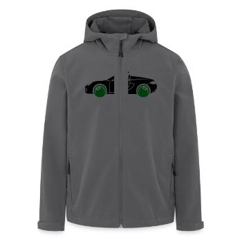Auto Sportwagen Cabrio - Recycelte Männer Softshell-Jacke von Stanley/Stella - Anthrazit - Vorne - AI Model Male 185 light (185cm)