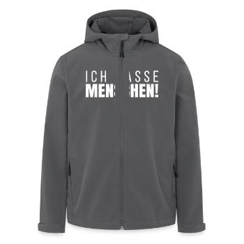 Ich Hasse Menschen - Recycelte Männer Softshell-Jacke von Stanley/Stella - Anthrazit - Vorne - AI Model Male 185 light (185cm)