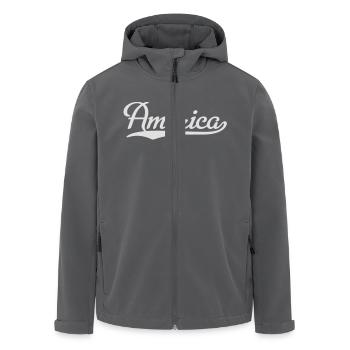 America - Recycelte Männer Softshell-Jacke von Stanley/Stella - Anthrazit - Vorne - AI Model Male 185 light (185cm)