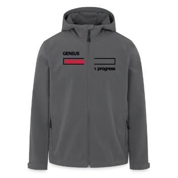Genius in Progress Ladebalken Loading Bar - Recycelte Männer Softshell-Jacke von Stanley/Stella - Anthrazit - Vorne - AI Model Male 185 light (185cm)