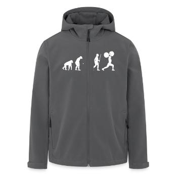 Weightlifting - Recycelte Männer Softshell-Jacke von Stanley/Stella - Anthrazit - Vorne - AI Model Male 185 light (185cm)