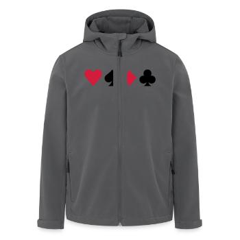 Poker - Recycelte Männer Softshell-Jacke von Stanley/Stella - Anthrazit - Vorne - AI Model Male 185 light (185cm)