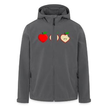 Apfel Apple Herz Set - Recycelte Männer Softshell-Jacke von Stanley/Stella - Anthrazit - Vorne - AI Model Male 185 light (185cm)