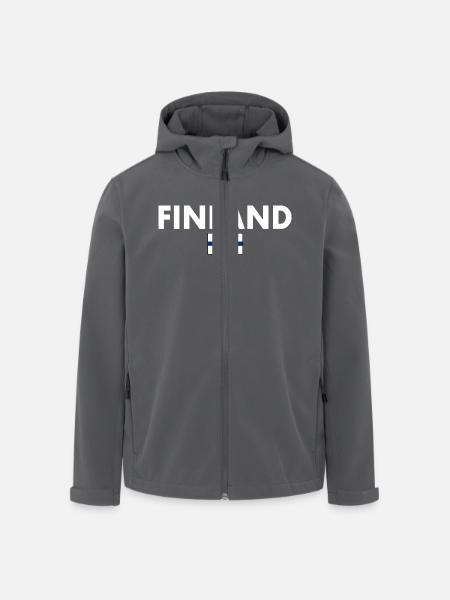 Finnland - Recycelte Männer Softshell-Jacke von Stanley/Stella - Anthrazit
