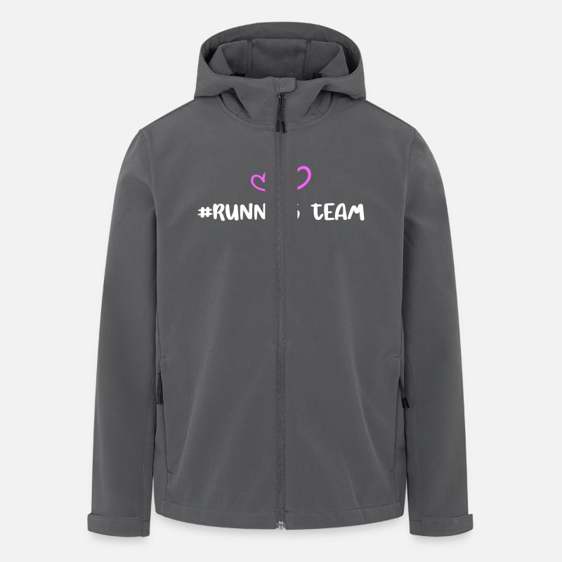 Cœur d’équipe de course - Veste softshell homme en polyester recyclé Stanley/Stella - charbon