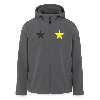 sterne schwarz rot gold - Recycelte Männer Softshell-Jacke von Stanley/Stella - Anthrazit - Vorne - AI Model Male 185 light (185cm)