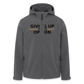 Giving up is no option - Recycelte Männer Softshell-Jacke von Stanley/Stella - Anthrazit - Vorne - AI Model Male 185 light (185cm)