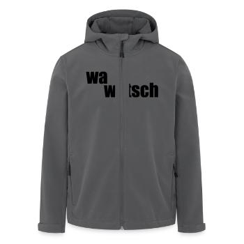 wa wotsch - Recycelte Männer Softshell-Jacke von Stanley/Stella - Anthrazit - Vorne - AI Model Male 185 light (185cm)