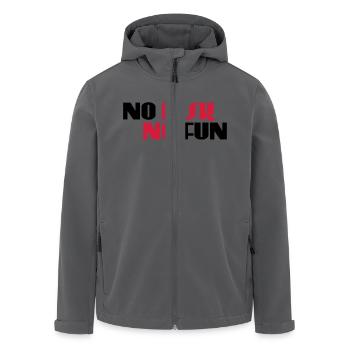 No risk, no fun - Recycelte Männer Softshell-Jacke von Stanley/Stella - Anthrazit - Vorne - AI Model Male 185 light (185cm)