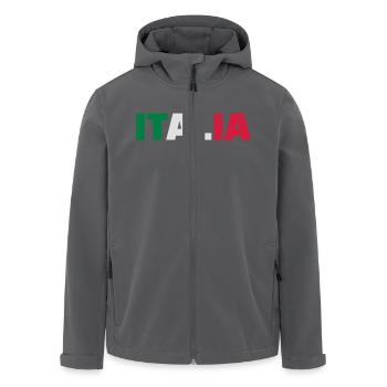 Italien - Recycelte Männer Softshell-Jacke von Stanley/Stella - Anthrazit - Vorne - AI Model Male 185 light (185cm)