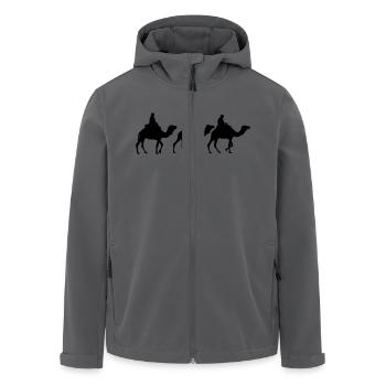 Camel - Dromedar - Kamel - Karawane - Recycelte Männer Softshell-Jacke von Stanley/Stella - Anthrazit - Vorne - AI Model Male 185 light (185cm)