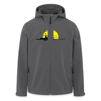 Sport - Paddeln 1er Sonne - Recycelte Männer Softshell-Jacke von Stanley/Stella - Anthrazit - Vorne - AI Model Male 185 light (185cm)