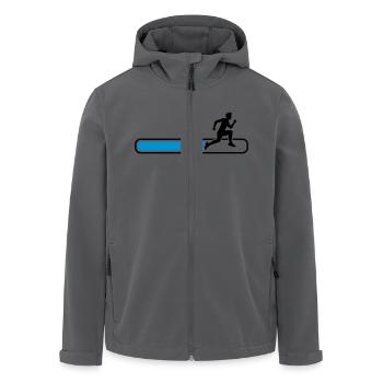 aufladen loading ladebalken sport rennen sprinten - Recycelte Männer Softshell-Jacke von Stanley/Stella - Anthrazit - Vorne - AI Model Male 185 light (185cm)