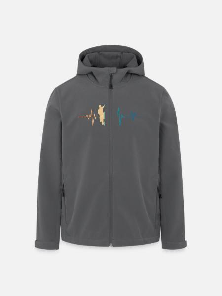 Retro Tanz Herzschlag - Recycelte Männer Softshell-Jacke von Stanley/Stella - Anthrazit