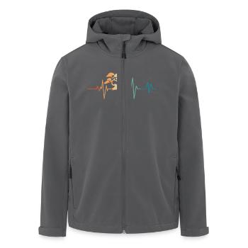Bonsai Herzschlag - Geschenkidee - Recycelte Männer Softshell-Jacke von Stanley/Stella - Anthrazit - Vorne - AI Model Male 185 light (185cm)