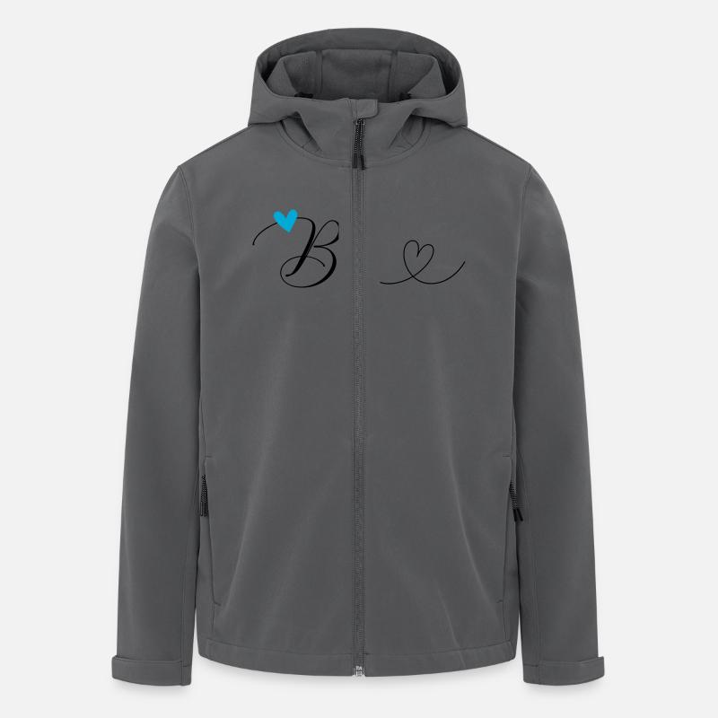 Ben Nom Prénom Calligraphie Coeur - Veste softshell homme en polyester recyclé Stanley/Stella - charbon