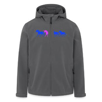 4 Einhörner Team Silhouette Be Different besonders - Recycelte Männer Softshell-Jacke von Stanley/Stella - Anthrazit - Vorne - AI Model Male 185 light (185cm)