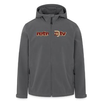 retro-tv Logo - Recycelte Männer Softshell-Jacke von Stanley/Stella - Anthrazit - Vorne - AI Model Male 185 light (185cm)