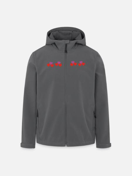 herzen - Recycelte Männer Softshell-Jacke von Stanley/Stella - Anthrazit