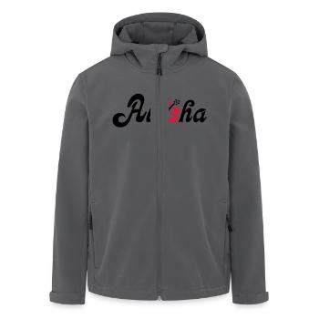 Aloha Hibiscus Blüte - Recycelte Männer Softshell-Jacke von Stanley/Stella - Anthrazit - Vorne - AI Model Male 185 light (185cm)