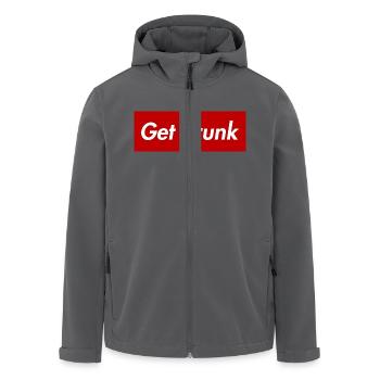 Get drunk - Recycelte Männer Softshell-Jacke von Stanley/Stella - Anthrazit - Vorne - AI Model Male 185 light (185cm)