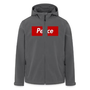"Peace" - Recycelte Männer Softshell-Jacke von Stanley/Stella - Anthrazit - Vorne - AI Model Male 185 light (185cm)