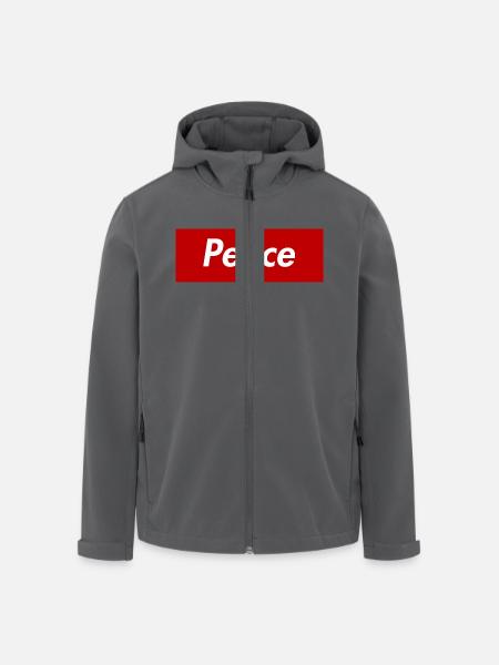 "Peace" - Recycelte Männer Softshell-Jacke von Stanley/Stella - Anthrazit