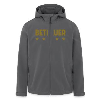 Betreuer Betreuerin Gruppenleiter Kind Gastgeber - Recycelte Männer Softshell-Jacke von Stanley/Stella - Anthrazit - Vorne - AI Model Male 185 light (185cm)