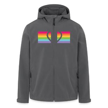 Rainbow Heart - Recycelte Männer Softshell-Jacke von Stanley/Stella - Anthrazit - Vorne - AI Model Male 185 light (185cm)