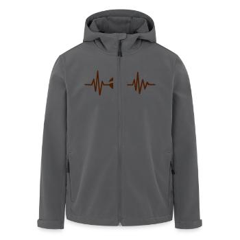 Kaffee - Recycelte Männer Softshell-Jacke von Stanley/Stella - Anthrazit - Vorne - AI Model Male 185 light (185cm)