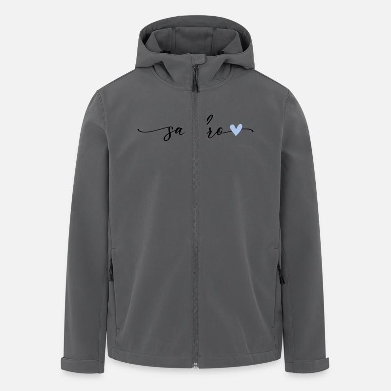 Sandro Name Calligraphy Font - Men’s Recycled Softshell Jacket by Stanley/Stella - anthracite