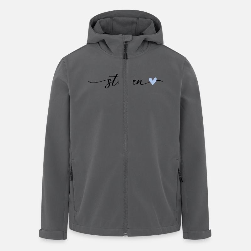 Steffen Name Calligraphy Font - Men’s Recycled Softshell Jacket by Stanley/Stella - anthracite