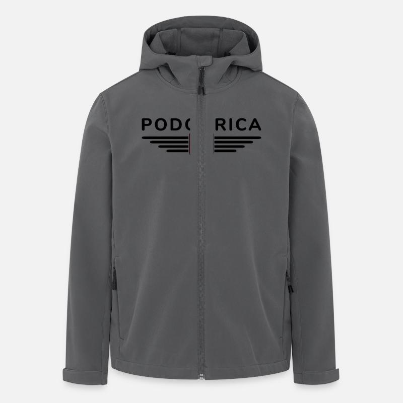 Podgorica Design – Moment capital - Veste softshell homme en polyester recyclé Stanley/Stella - charbon